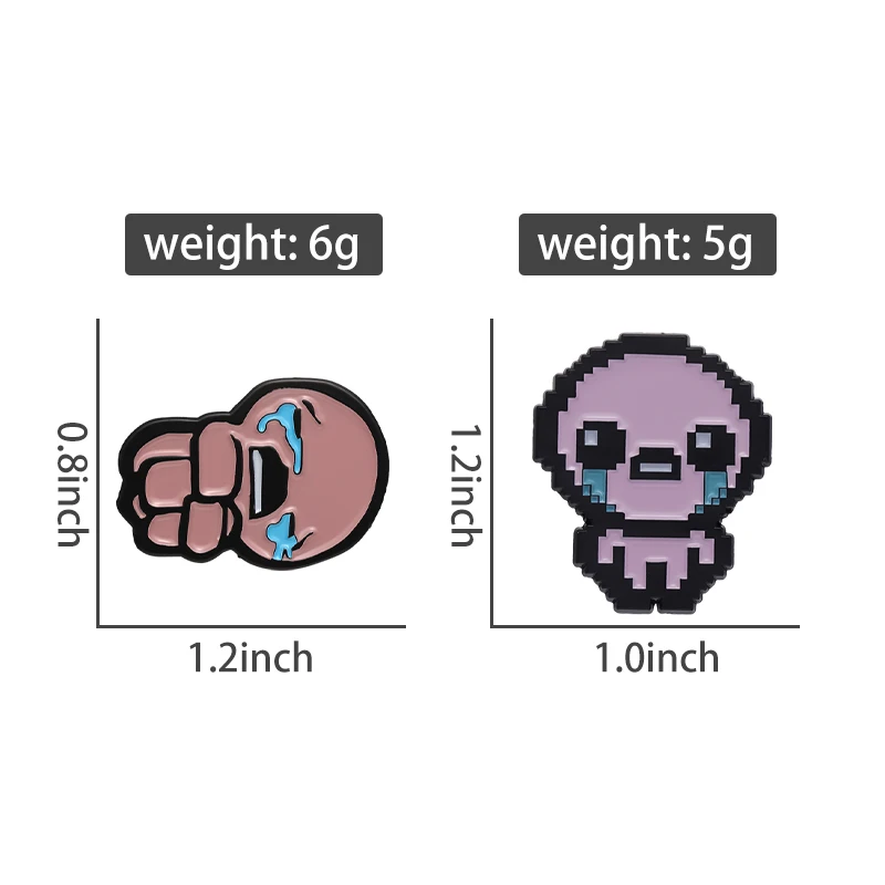 The Binding of Isaac Enamel Pins Custom Brooches Anime Games Lapel Badges Cartoon Jewelry Gift for Kids Friends