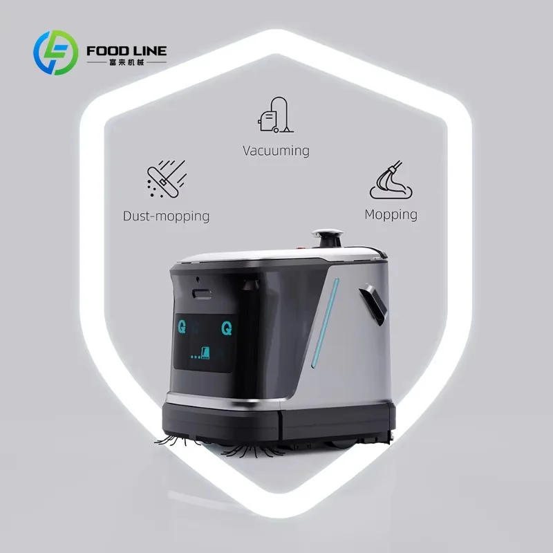 Customized Intelligent Commercial Cleaning Robot with Automatic Self-Cleaning Vacuum Featuring Dust Pushing Floor Technology