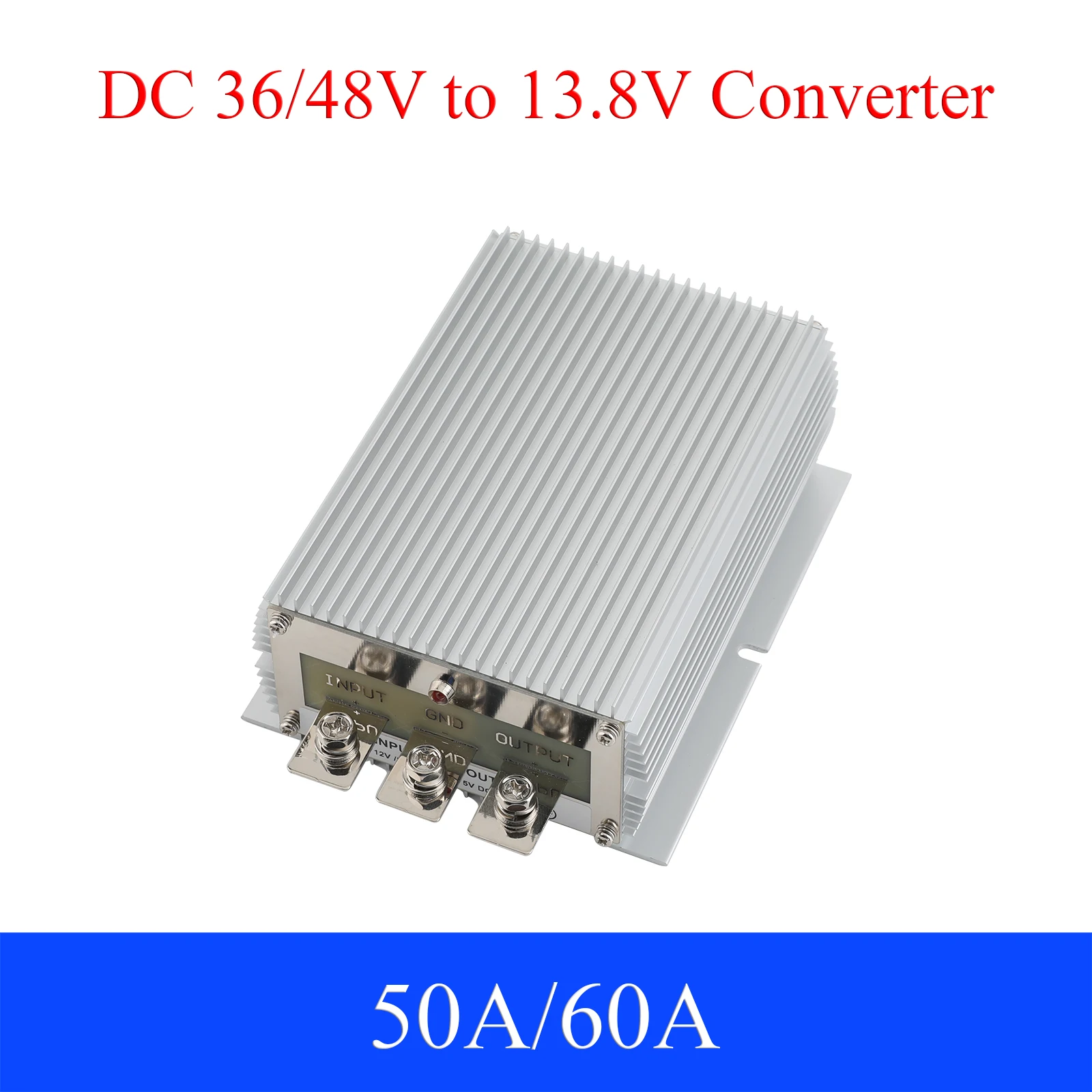 

36V/48V to 13.8V DC Power Converter 50A 60A Auto Buck Regulator Step Down Voltage Supply Module For Car