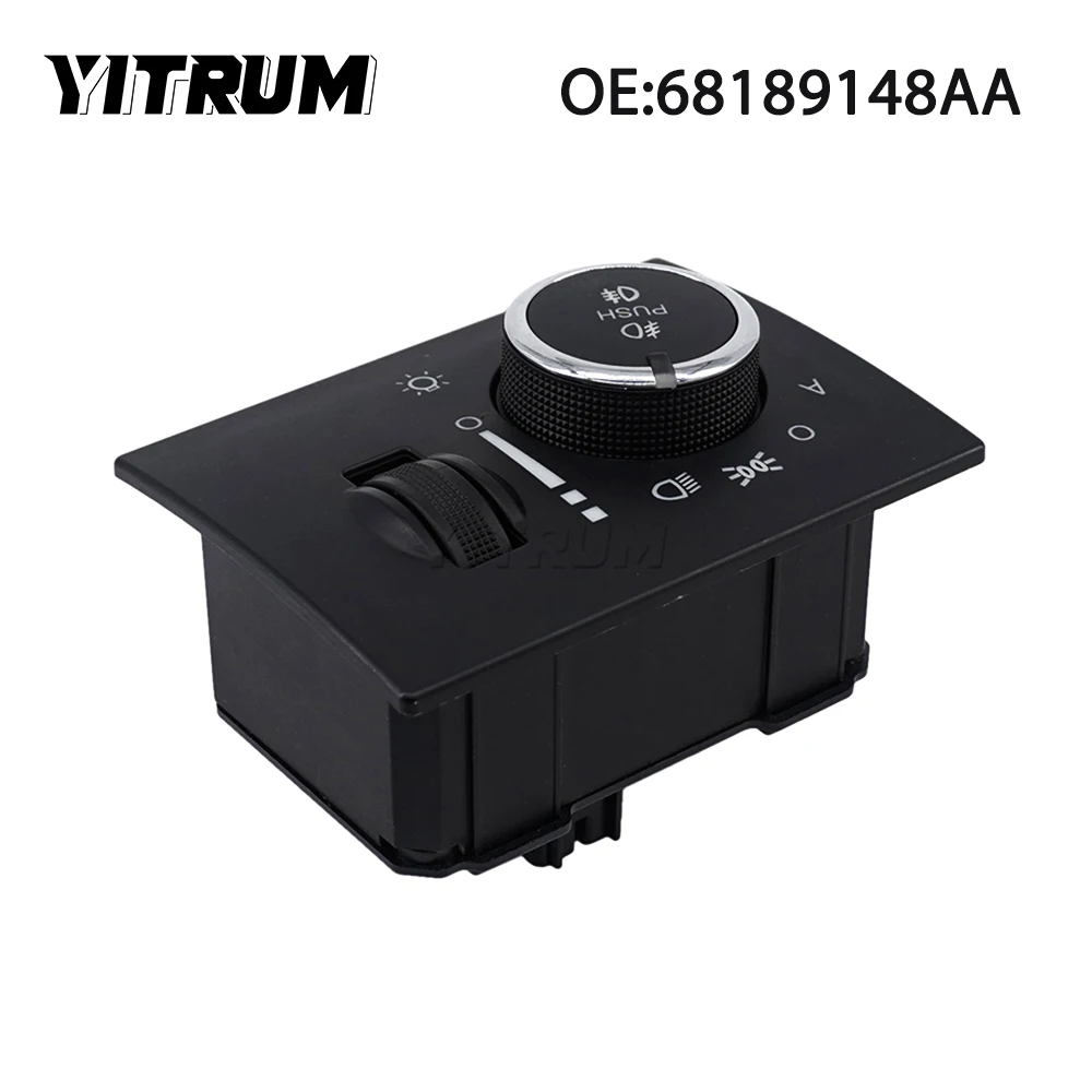 

YITRUM 68189148AA Car Headlight Fog Lamp Switch For Dodge Challenger Chrysler 300C Jeep Grand Cherokee Dodge Challenger