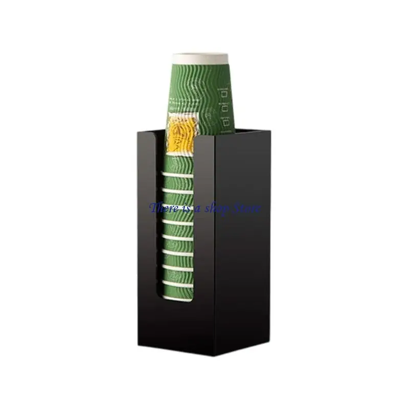 d0adアクリルカップホルダーディスペンサーウォータークーラー用オーガナイザースペース節約紙カップストレージラックが簡単にアクセスできます