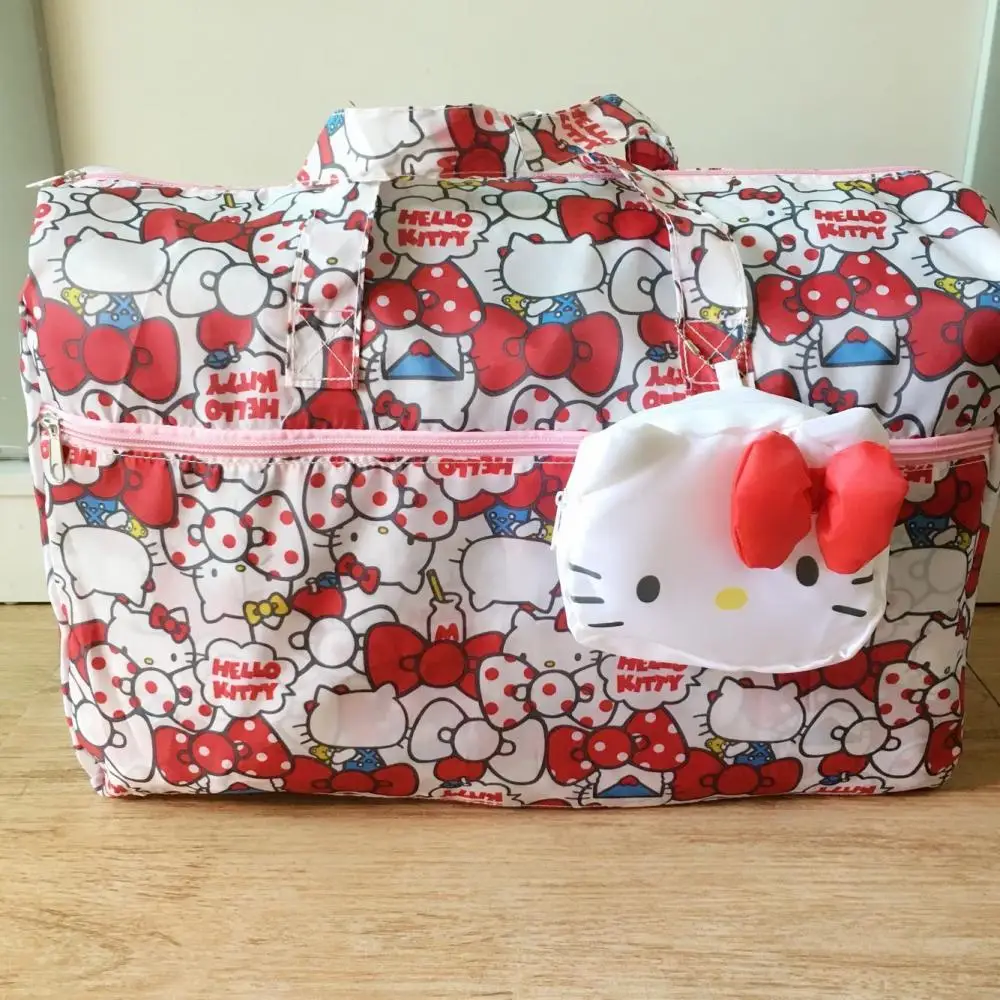 

Kawaii Travel Bag Sanrio Hello Kitty Cinnamoroll Anime Student Cartoon Foldable Portable Large Capacity Travel Organizer Kt Bag
