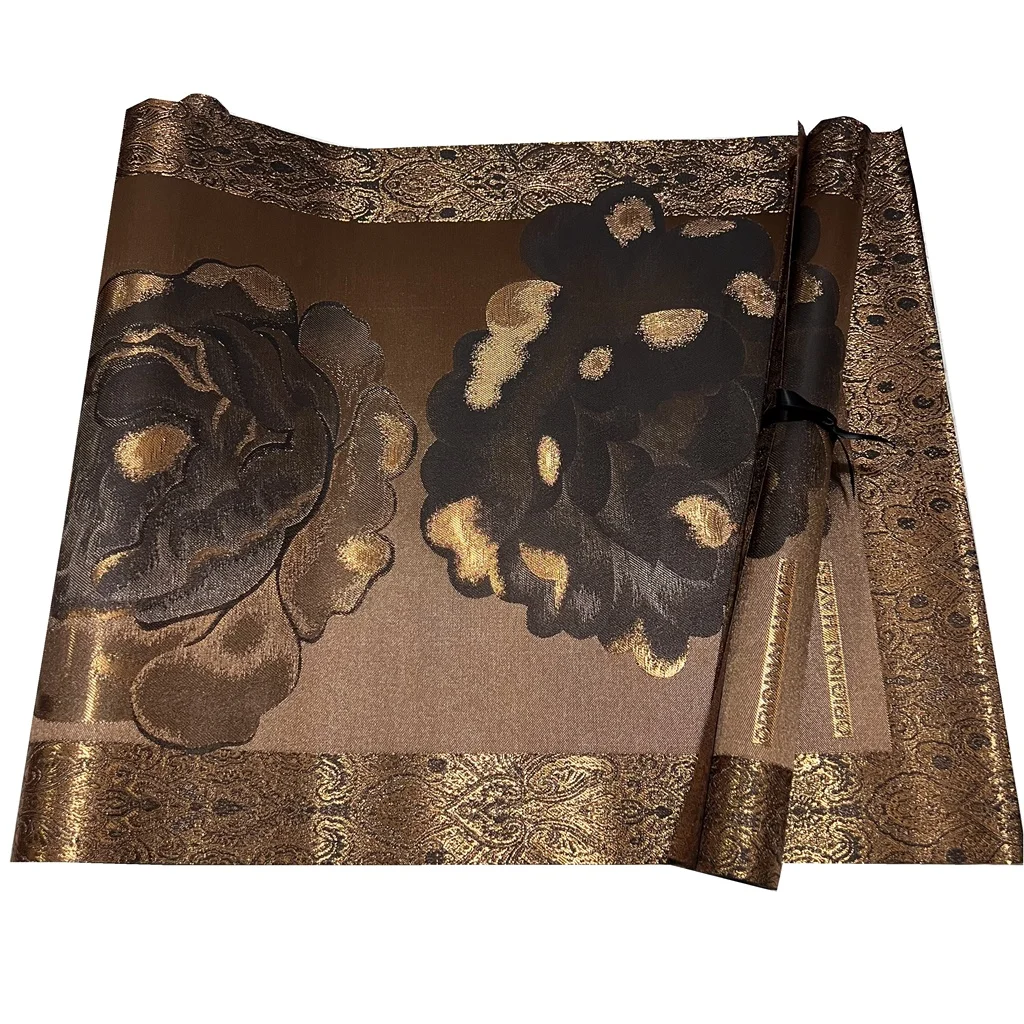 

Элегантный цветочный принт с 3D вышивкой Sego Gele Hayes, повязка на голову, ткань, сумка из 2 предметов, традиционный аксессуар для женщин