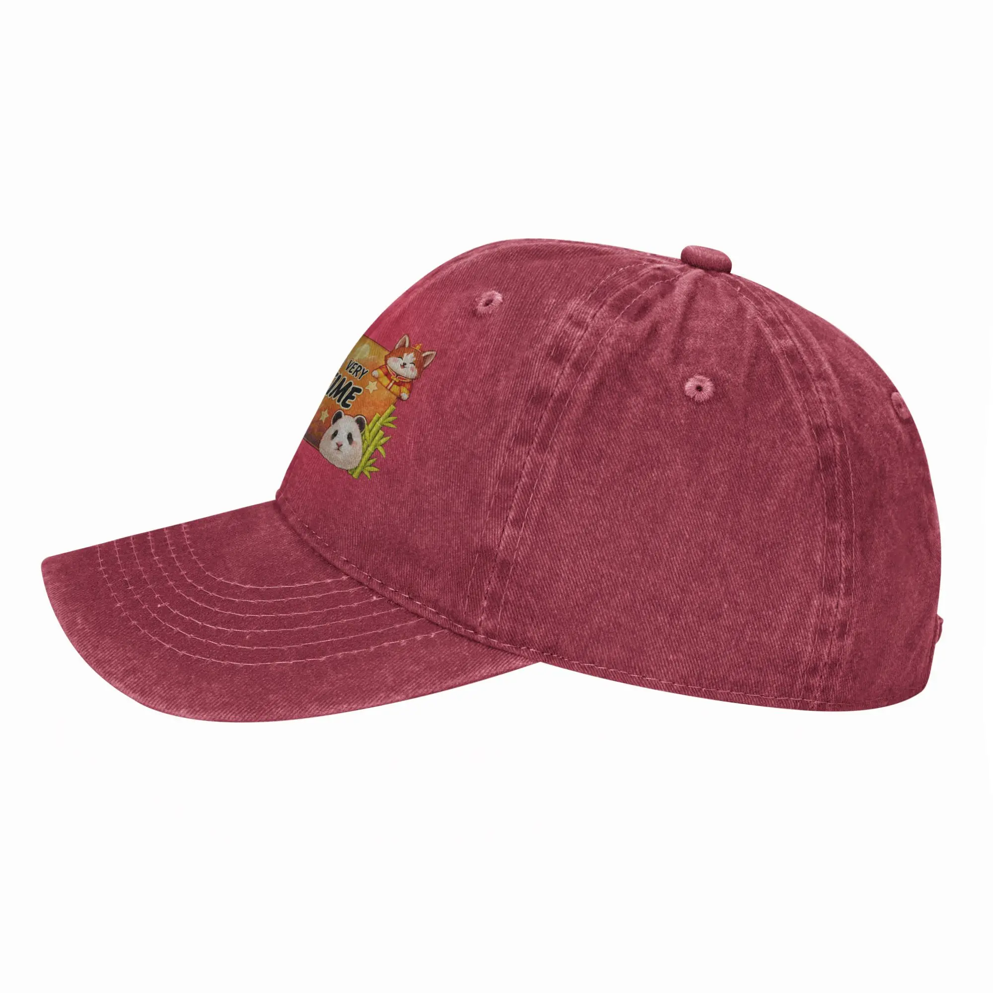 Vintage You Met Me At A Very Chinese Time In My Life  Baseball Caps Unisex Distressed Denim Headwear  Summer Gift Cap