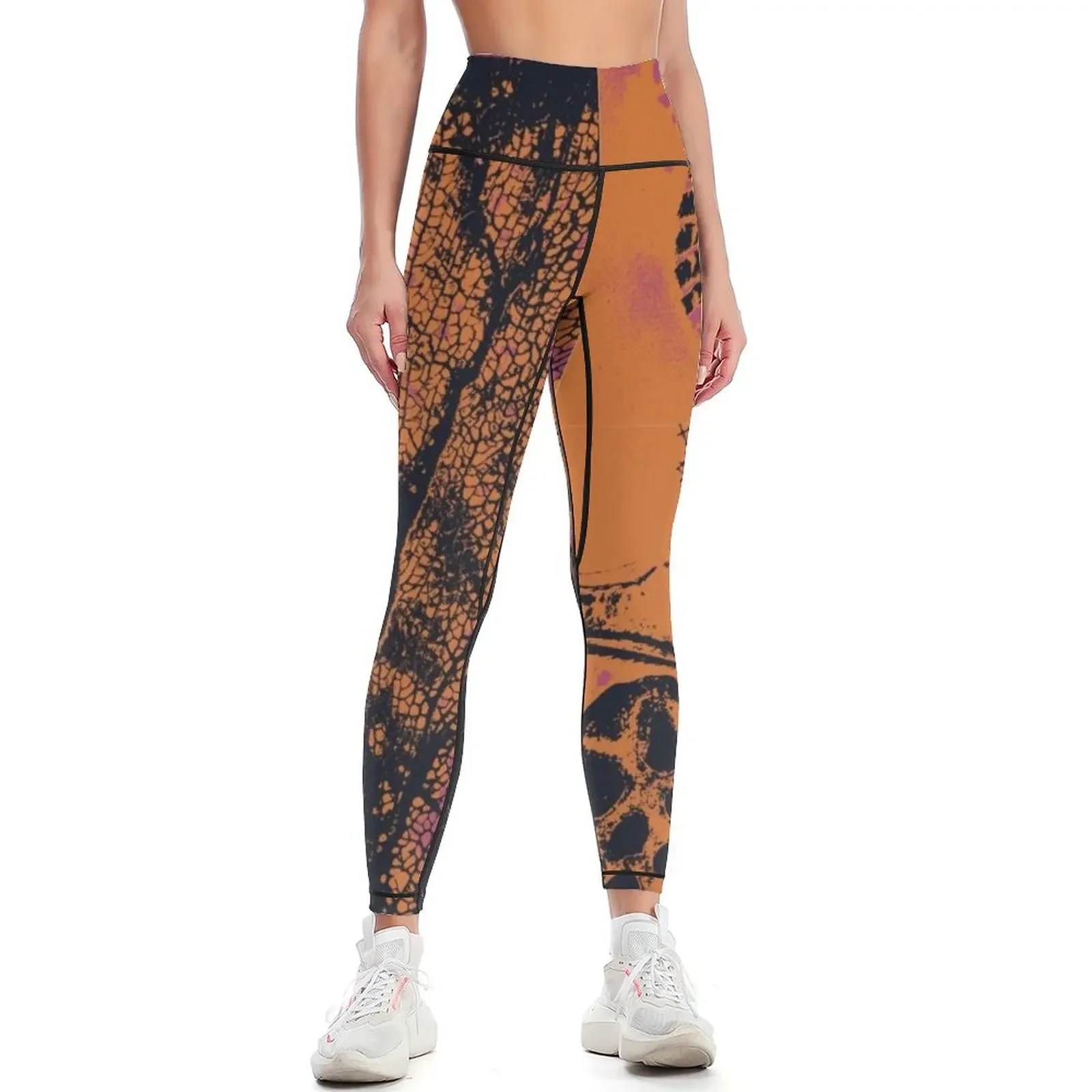 

Patterns From Nature in Pink and Brown Leggings gym pants Women's tights Women's sports Womens Leggings