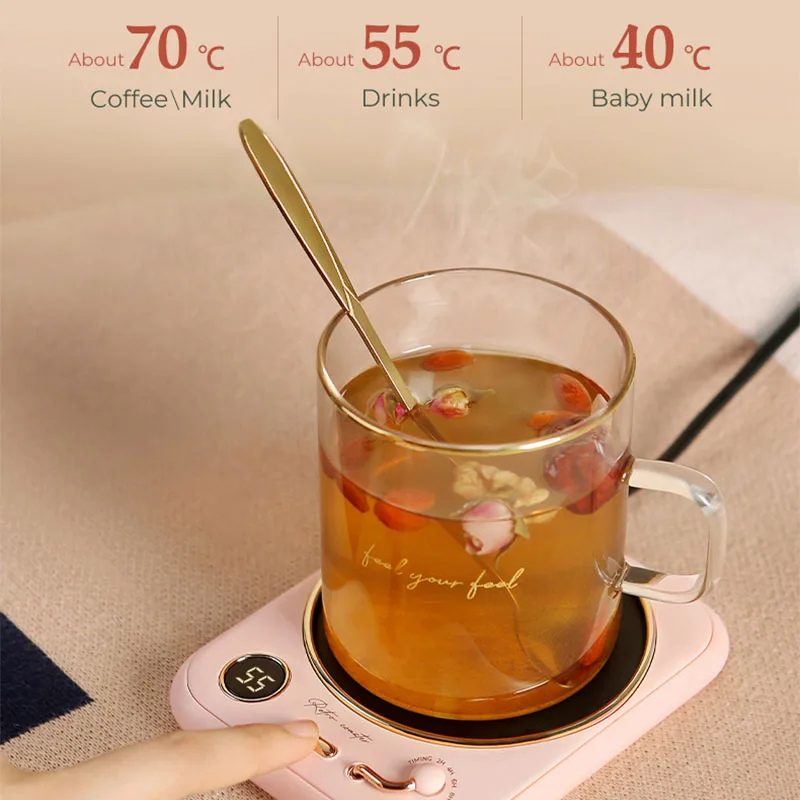 New Cup Warmer 110-240V Smart Electric Coaster with 3 Temperature Setting for Glass Teapot Coffee Mug ceramics Water Bottle