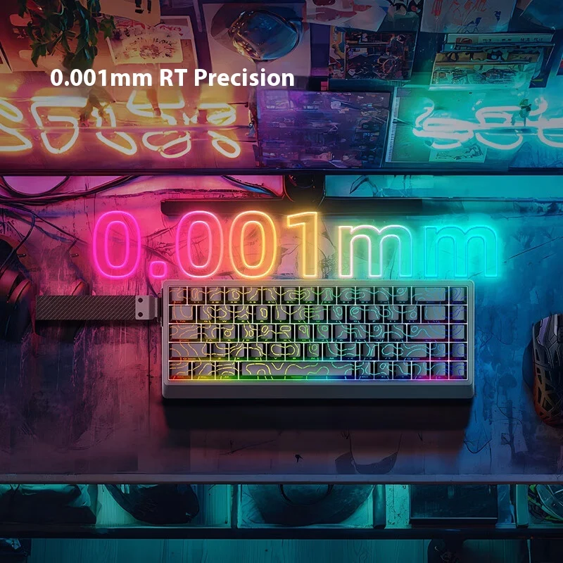 

IROK ND68 ND68Pro Hall Effect Magnetic Switch Mechanical Keyboard 68% layout RT0.001mm 8K RGB GASKET Wired Gaming Keyboard Gifts