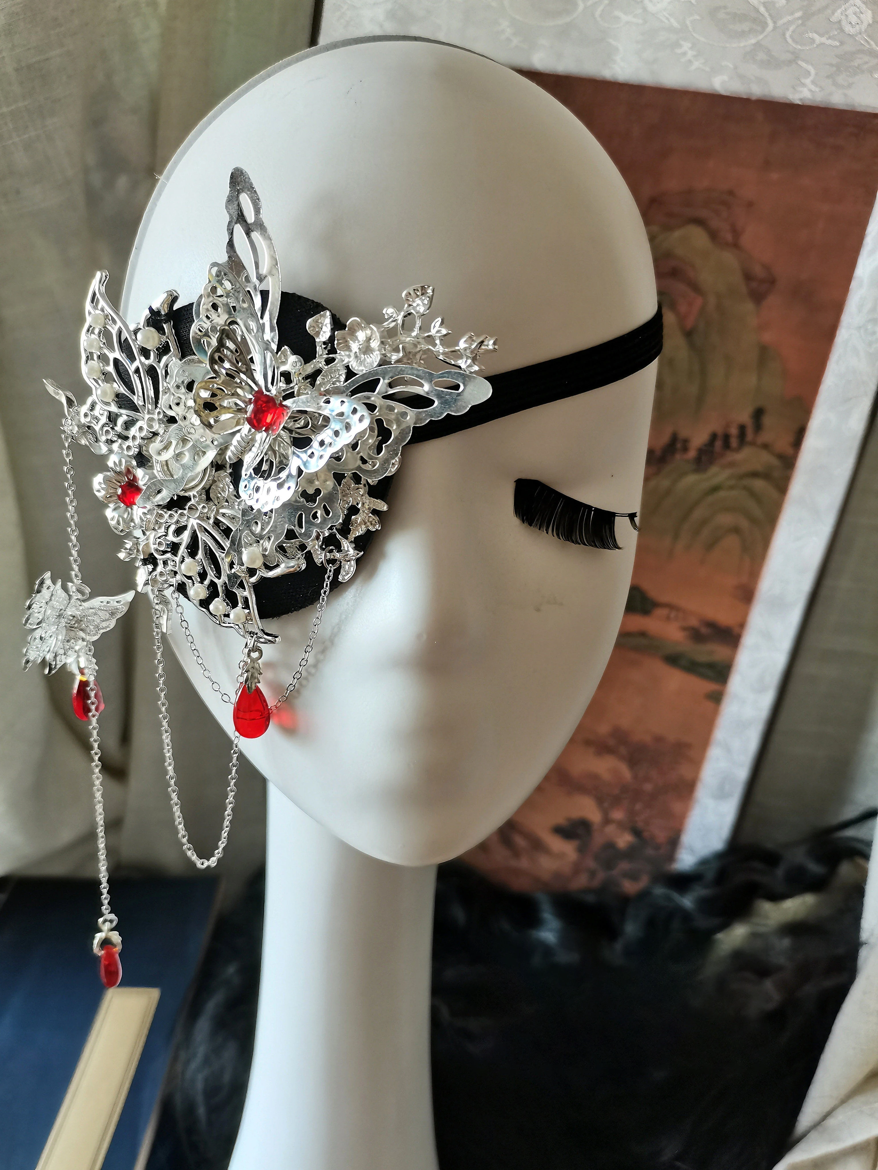 Heaven Officials Blessing Hua Cheng Cosplay Prop Hua Cheng Eyepatch HuaCheng Blinder Accessories Tian Guan Ci Fu Cosplay Outfit - view 5