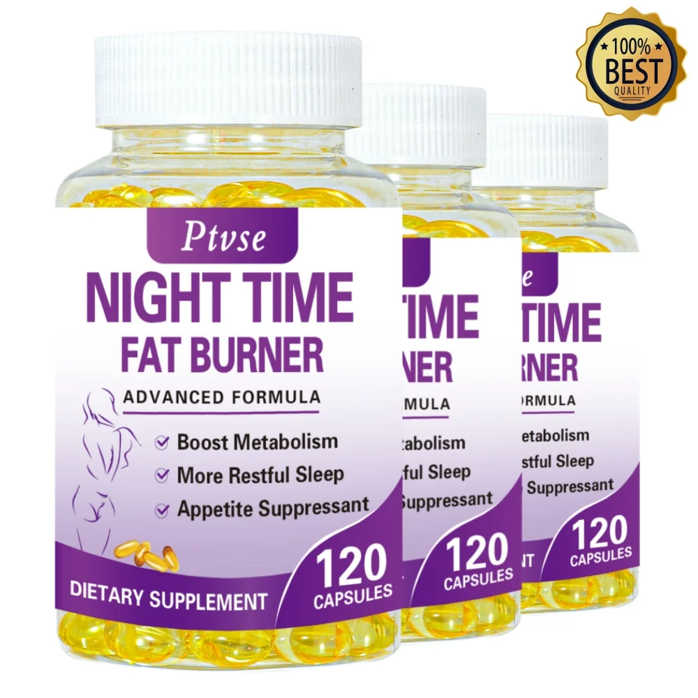 

Ptvse Night Time Fat Burner Capsules Weight Loss Fast Slimming Exercise Endurance Performance Diet Supplements Beauty Health