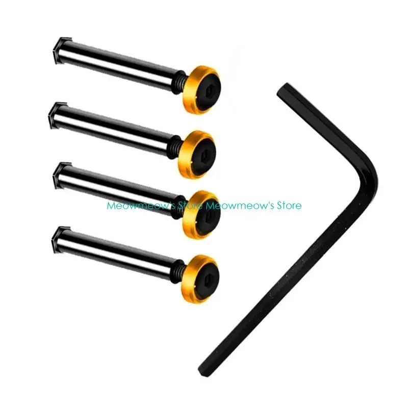 W91A 4pc Metal Screws for 25mm Thickness Computer Fan Mount Screws Double Locking Fasteners Chassis Fan Nut Screw