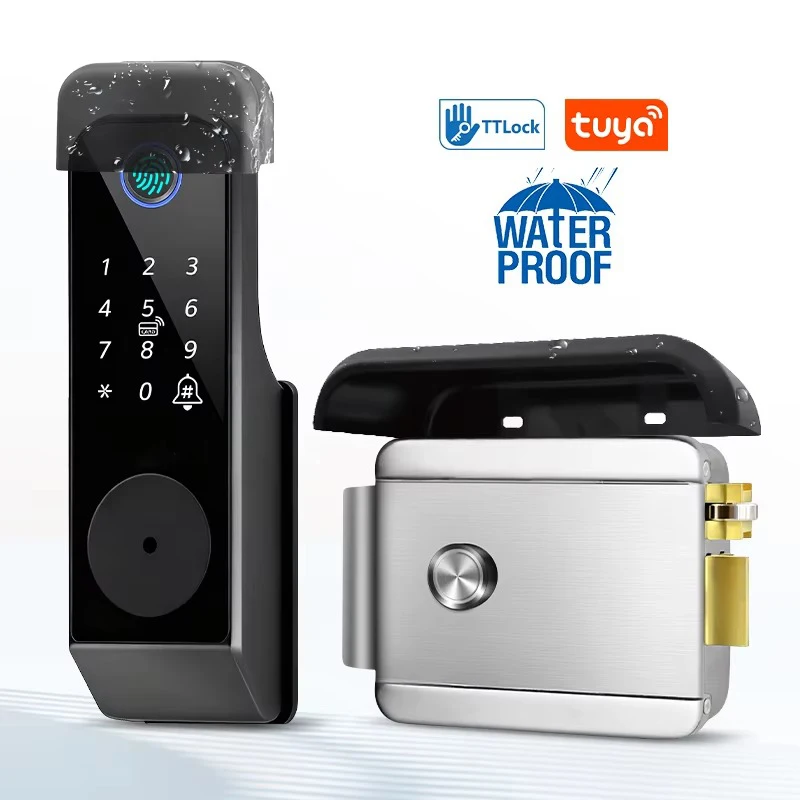 Waterproof Fingerprint Lock Tuya Wifi Remote Control Bluetooth TTLock App Mechanical Electronic Smart Door Lock For Home