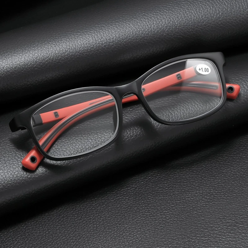 New High-Definition Anti-Blue Light Reading Glasses Business-Style Square Frame Ultra-Light Presbyopia Eyewear Unisex