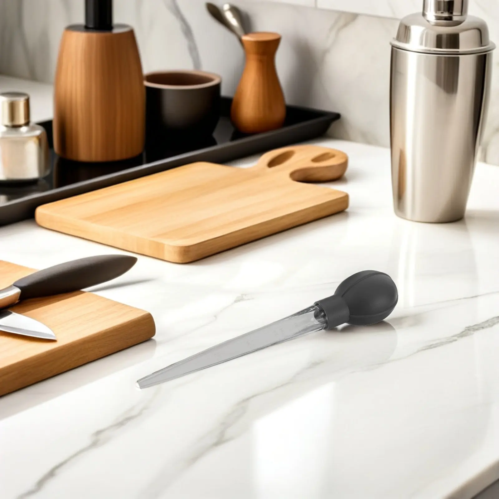 2 pipetas grandes para cocinar: dispensador de aceite de plástico con escala de precisión para sazonar, hornear, untar carne y líquidos de cocina