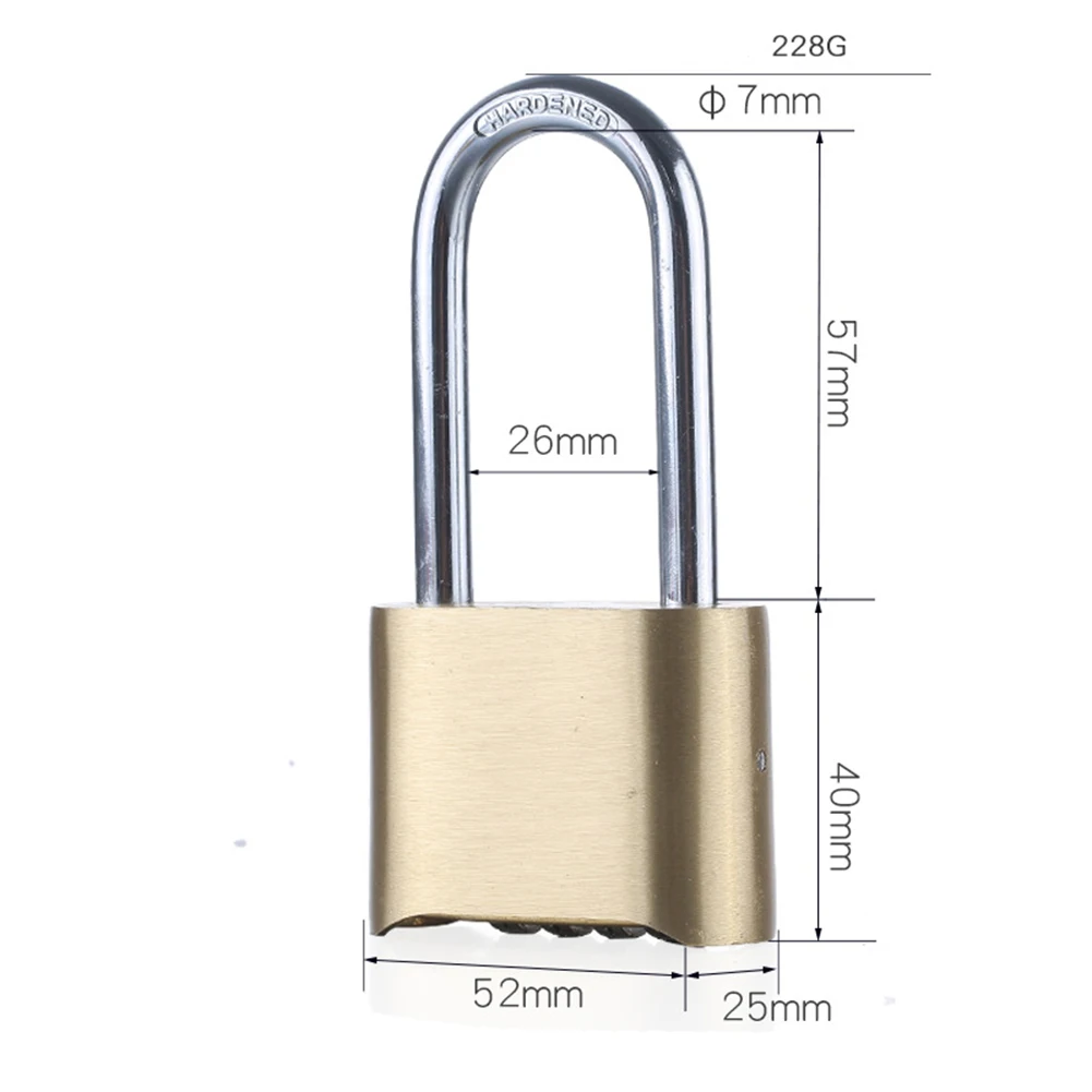 Brass 4 Digit Combination Lock for Securing Cabinets Lockers Sheds Tool Boxes Bicycles and Other Outdoor Storage Applications