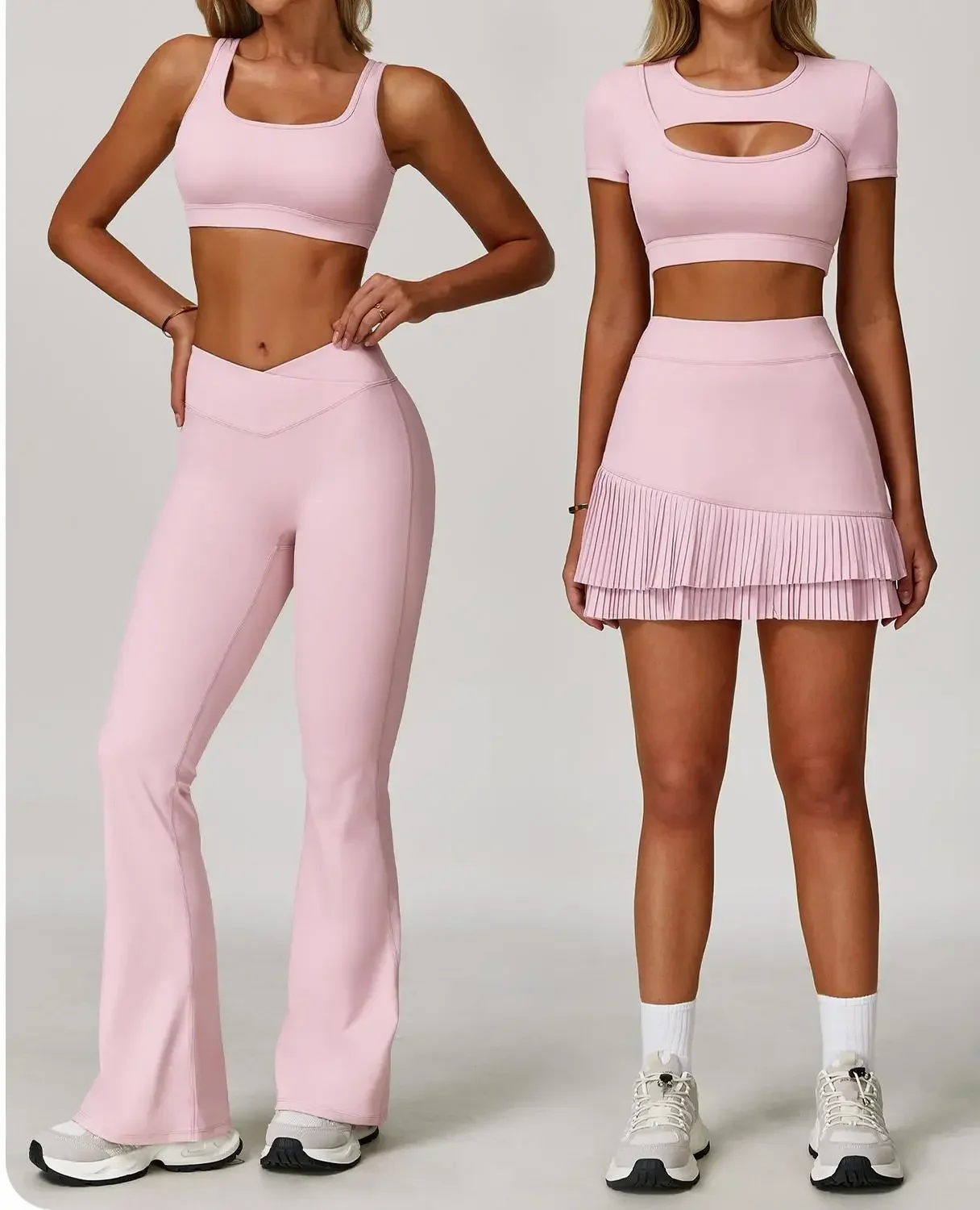 

Sports Yoga Set 2PCS Gym Clothes Workout Outfits Yoga Suits For Women's Tracksuits Fitness Set Sports Bras Gym Running Leggings