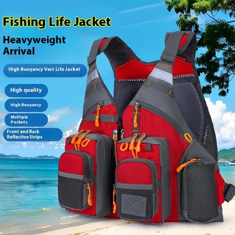 

Унисекс на открытом воздухе на открытом воздухе с 13 карманным жилетом для быстрого высыхания.