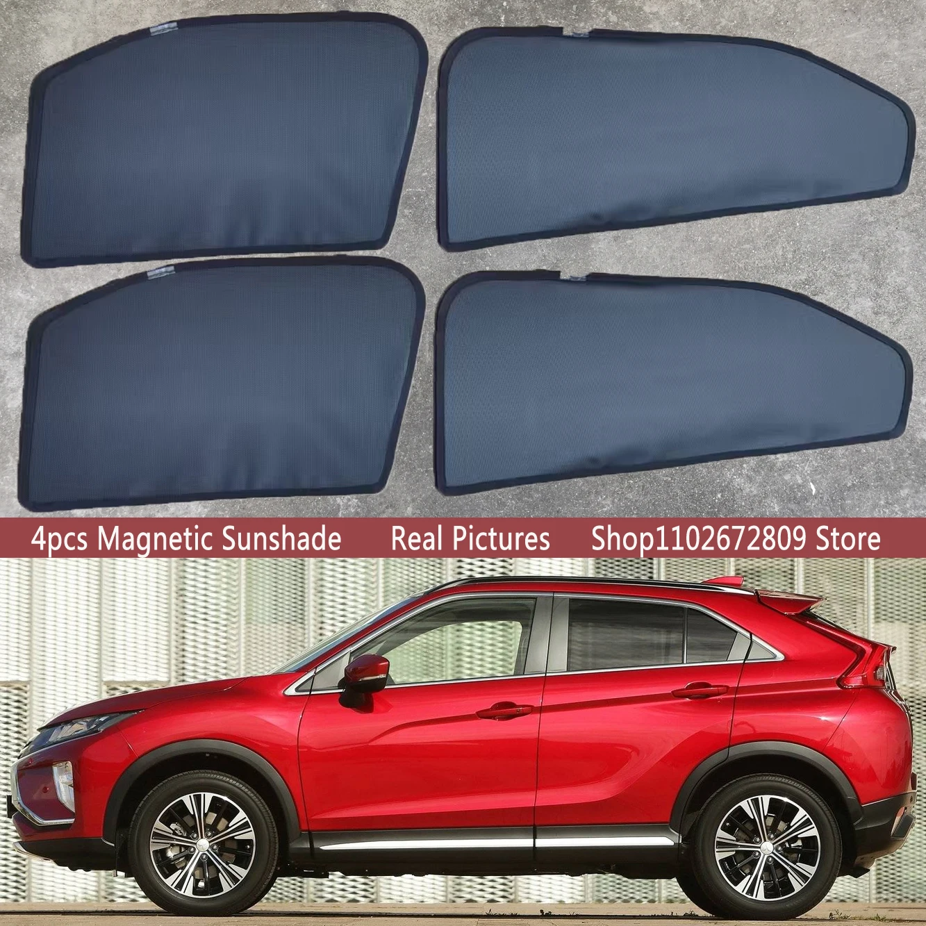 Magnetic Car Sunshade Shield Windshield Frame Curtain Sun Shades For Mitsubishi Eclipse Cross GK 2017 - 2023 Auto Accessories