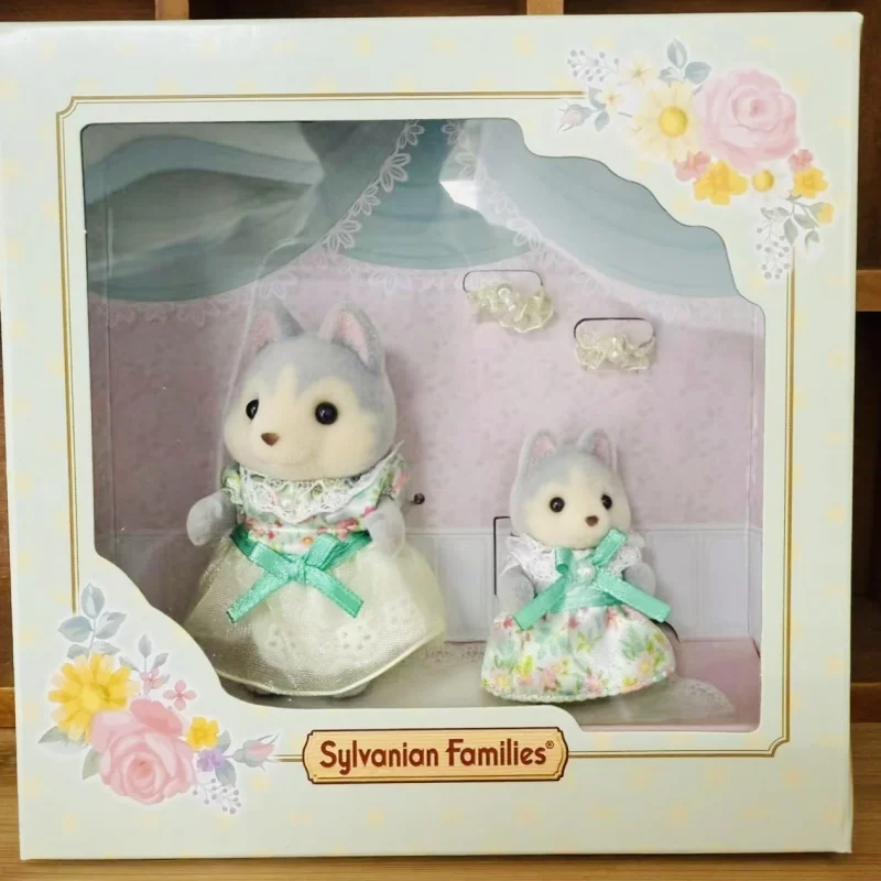 

Фигурки аниме Sylvanian Families, ограниченная серия, хаски, сестра, детский набор, фигурки кукол, украшения для комнаты, рождественская флокированная игрушка в подарок