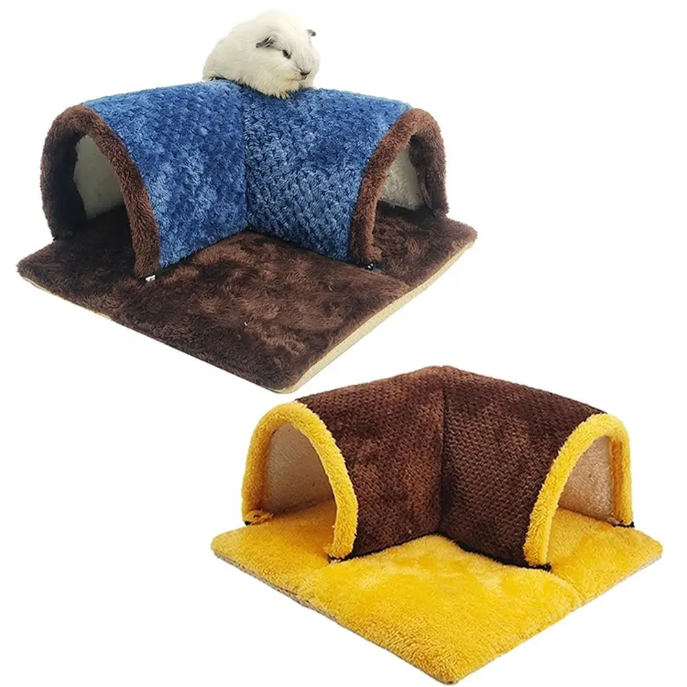 

Breathable Small Animals Tunnel Removable Mat Warm Hamsters Playing Playground Anti-slip Bottom Collapsible Pets Cave Tubes Cat