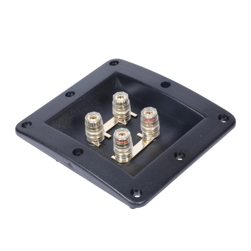  Heavy Duty Speaker Terminal Box 4Channel Parallel Design Spacious ABS Housing Audios Junction Box for Audios Connection