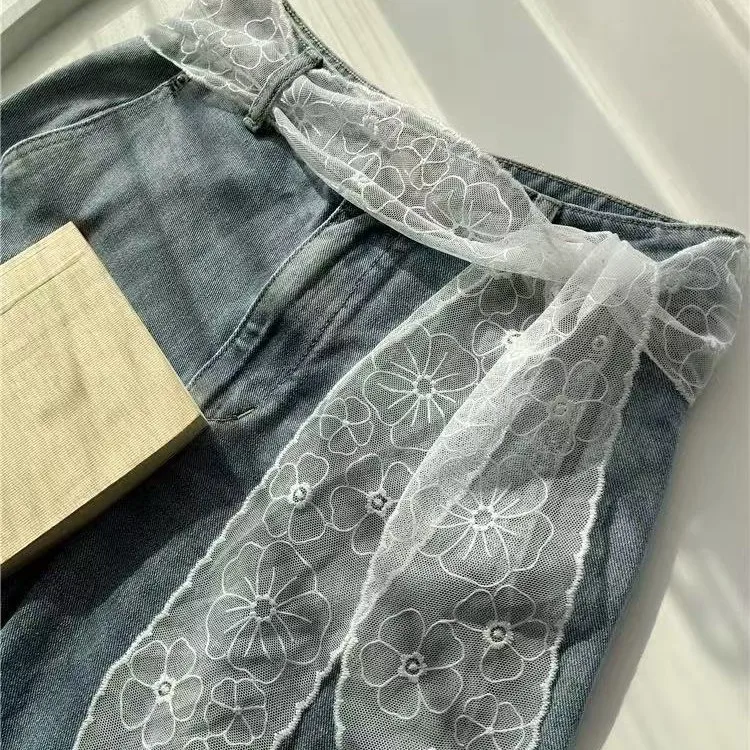 Sweet White Lace Belt for Women with Jeans Skirts Ribbon Scarf Tie Strap Belt Binding Scarf Fashion Accessories Daily Decoration view 4