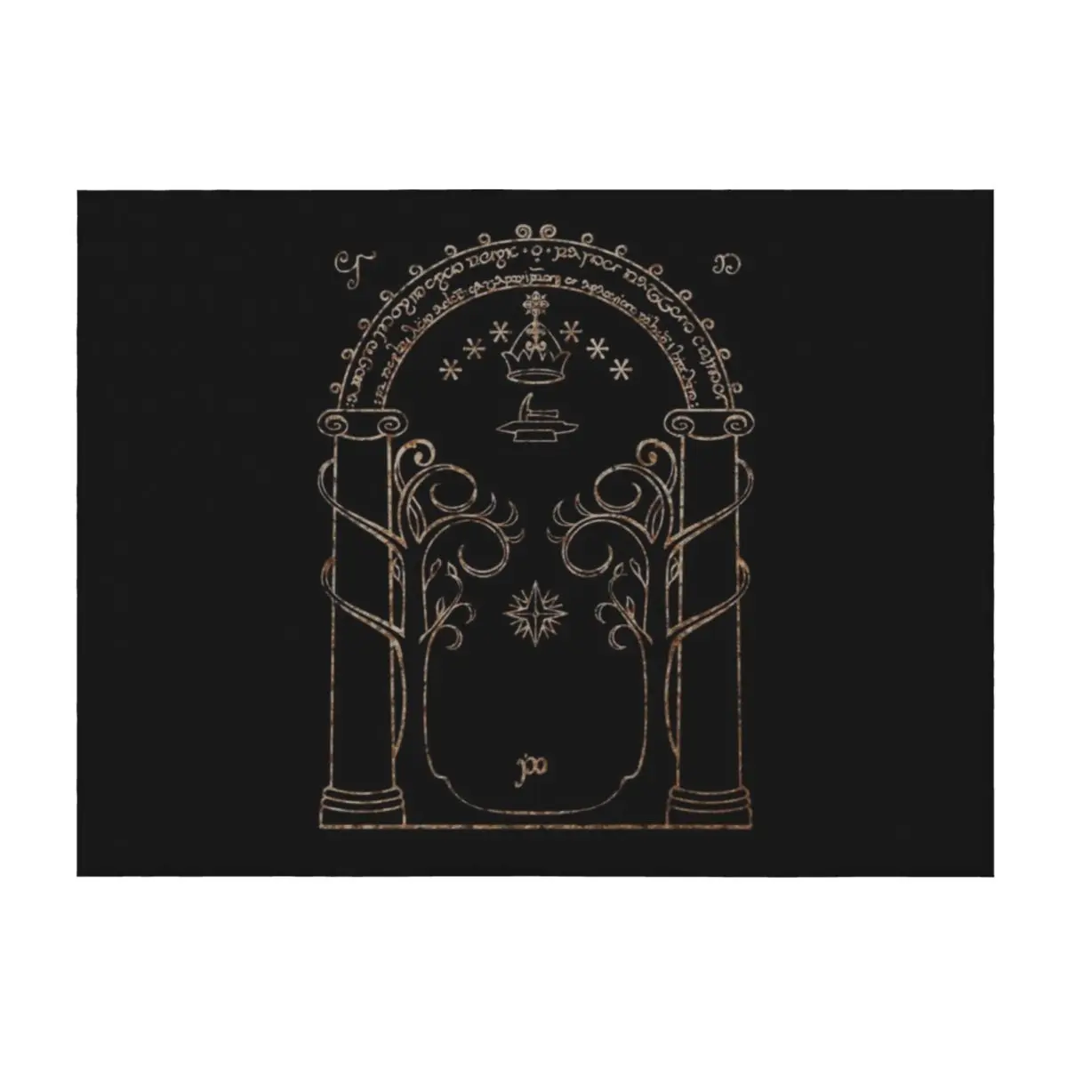

Gates of Moria Throw Blanket halloween Designers Stuffeds manga Blankets