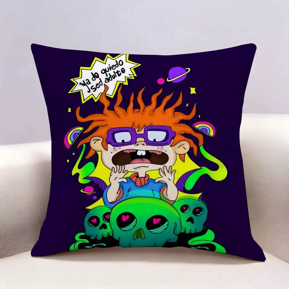 R-Rugrats  Double-sided print Pillow Case Pattern Printed Pillowcase For Living Room Sofa Cushion Cover
