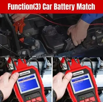 Car OBD Fault Diagnostic Scanner with Battery Tester, Auto Battery Analyzer Support Vehicle Car Battery Matching Function