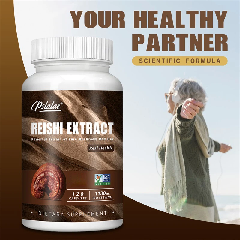 

Reishi Capsules - Improves Brain Function, Improves Concentration, Enhances Immunity, Relieves Stress, and Improves Memory Vegan
