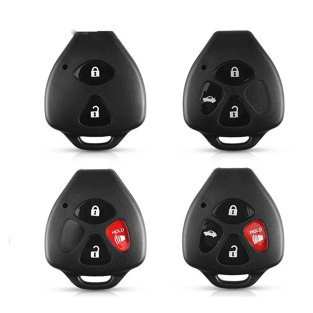 2/3/4 Buttons Car Remote Key Shell Blank Remote Key Case for Toyota/Camry/Corolla/RAV4/Avalon/Venza 2007 2008 2009 2010 2011