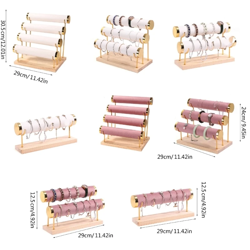 Suporte exibição jóias maciça elegante suporte armazenamento pulseira rack exibição adequado para