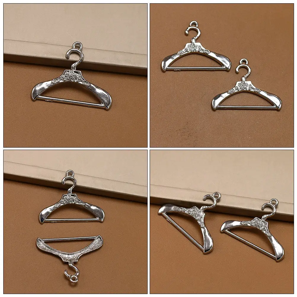 

30Pcs Alloy Simulation Hanger Jewelry Accessories Decorative Display for Clothes Bags Boutique Store Packaging Supplies