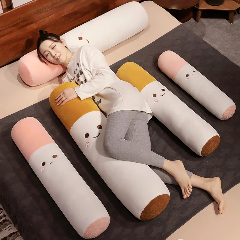 Funny Smoking Cylindrical Sleeping Cigarette Pillow Smulation Plush Toys Fashion Boyfriend Birthday Gift