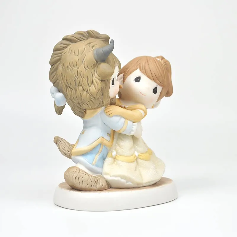 Water drop doll beautiful woman and beast princess and prince dance ceramic decorative ornament holiday gift