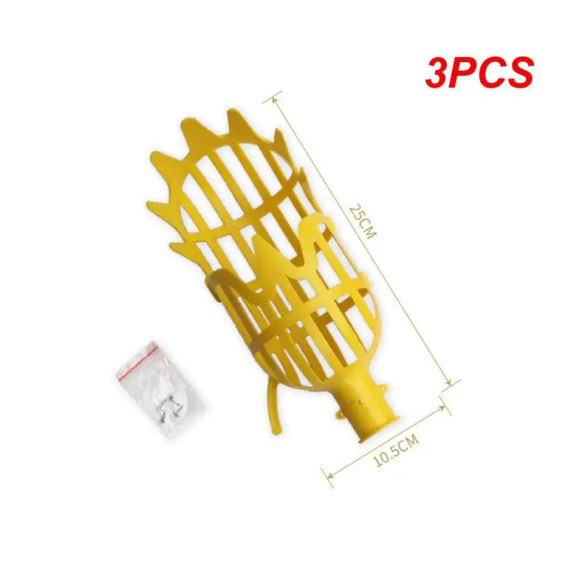 

3PCS Easy To Use Fruit Picking Machine Picking High Altitude Pole Yellow Fruit Picker Garden Tools Portable Picking Device