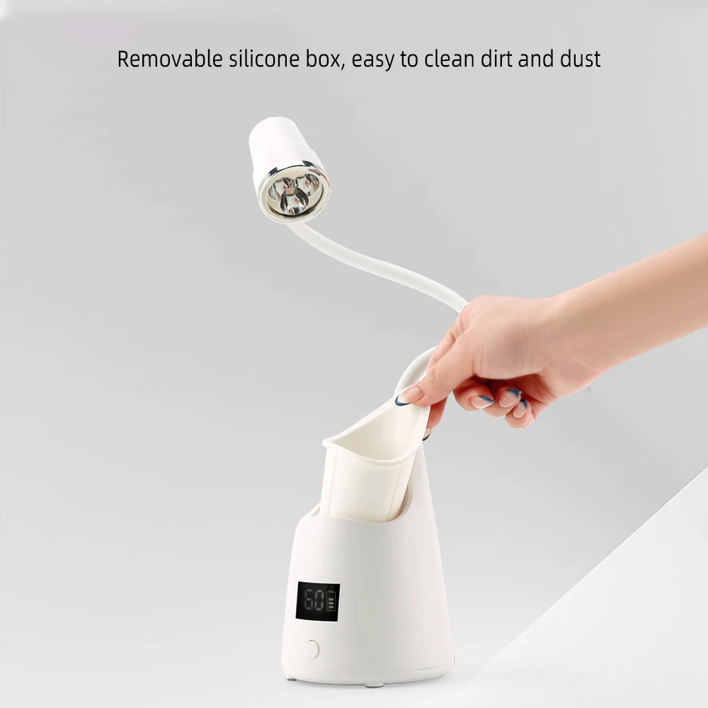 مصباح فلاش صغير للعلاج بقدرة 18 وات، مصباح أظافر محمول قابل لإعادة الشحن، بطارية لاسلكية قوية لعلاج الجل