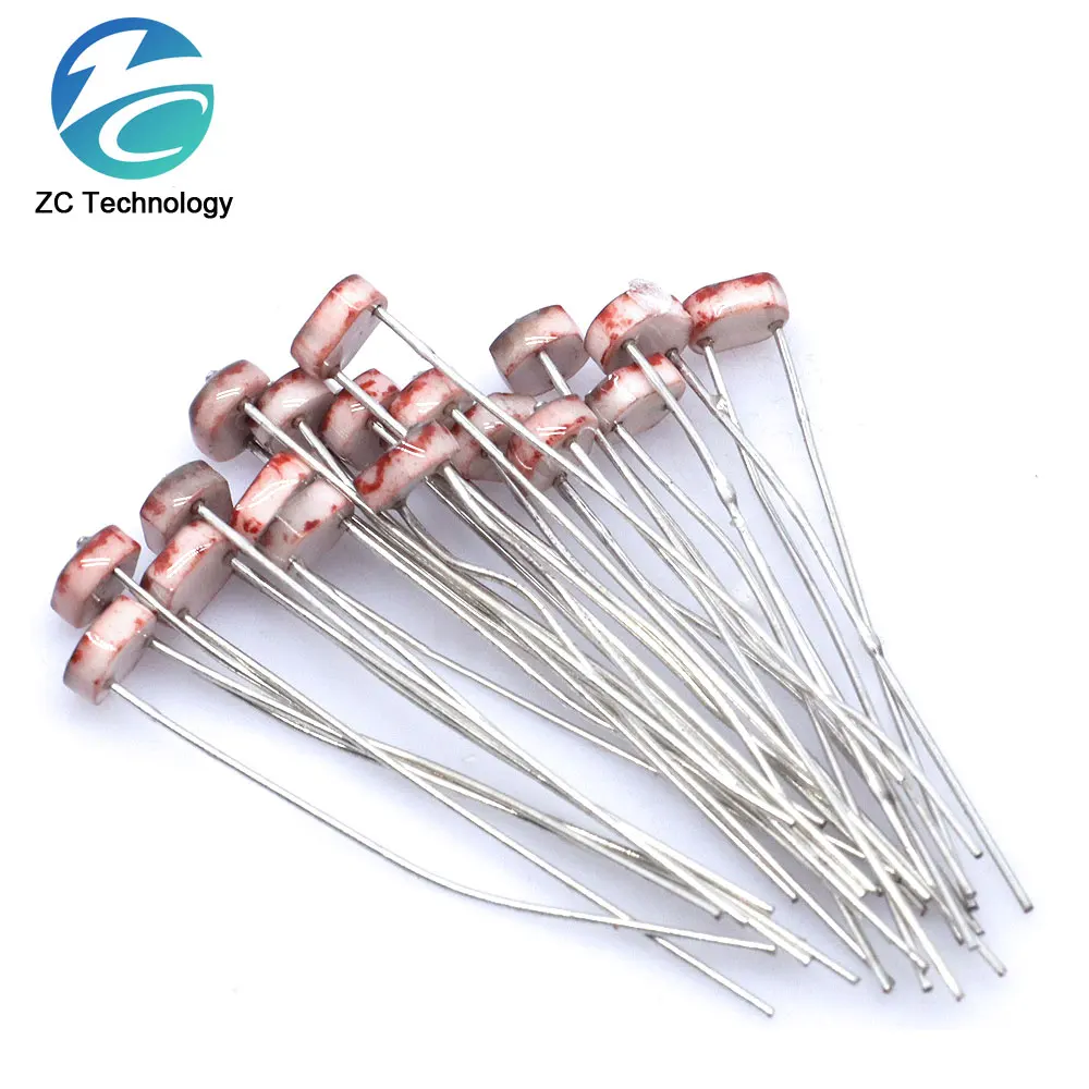 20pcs 5506 5516 5528 5537 5539 Light Dependent Resistor LDR 5MM Photoresistor wholesale retail Photoconductive resistance