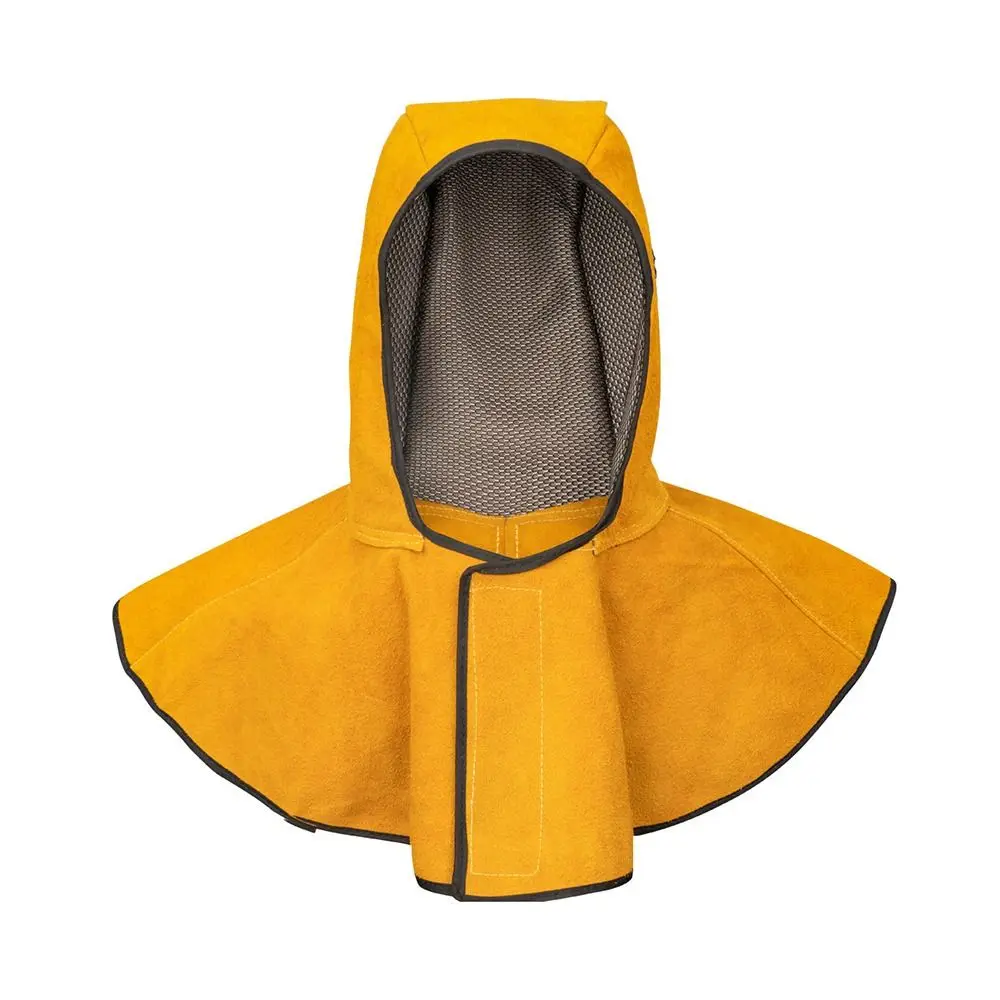 

Washable Windproof Welding Hood Cowhide Breathable Scald Proof Safety Work Wear Dustproof Retardant Heat