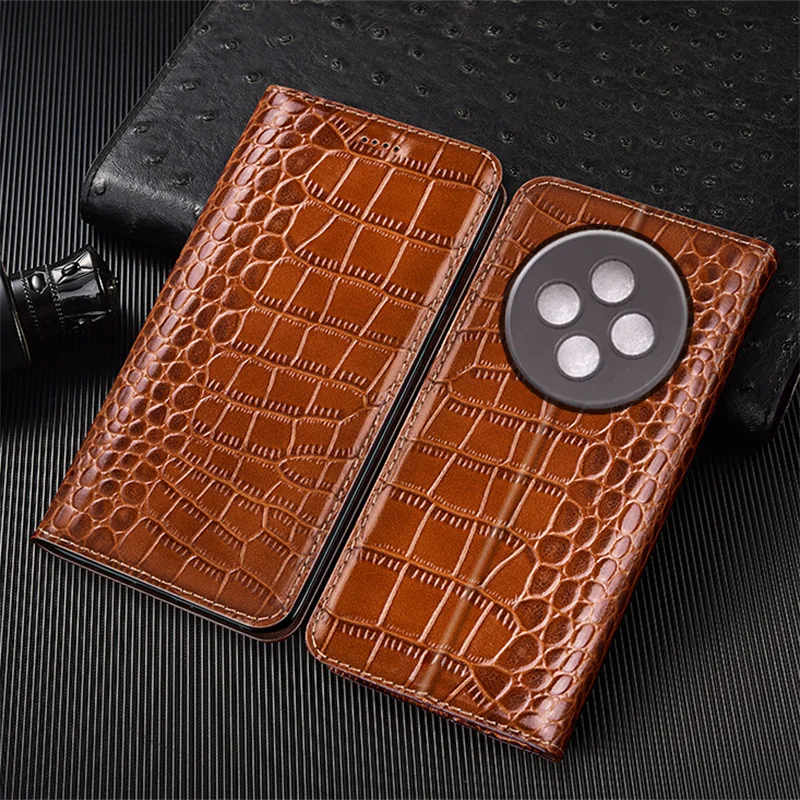 

Genuine Leather Flip Case For iQOO Z1 Z3 Z5 Z6 Z6X Z7 Z7X Z8 Z8X Z9 Z10 Z11 Tubro Pro Plus Cover Card Cases Crocodile Pattern
