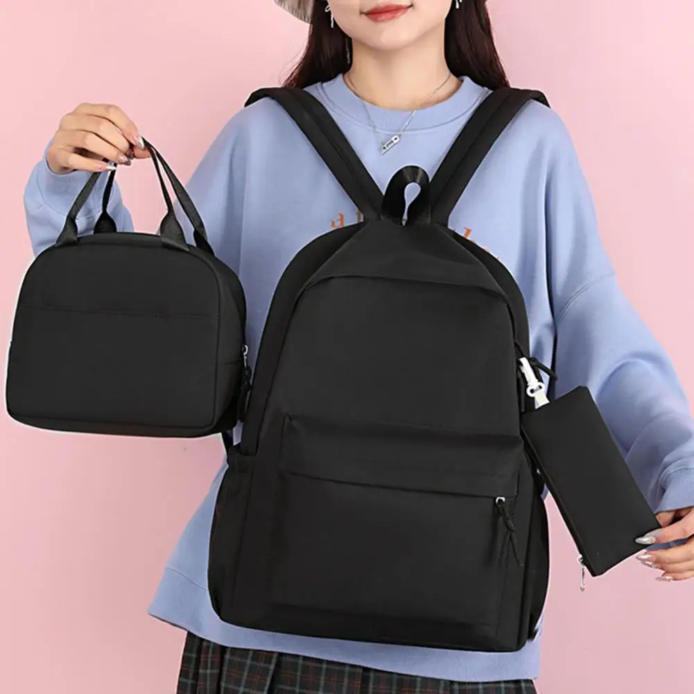 Three piece backpack for school, student backpack, campus backpack, meal bag, three in one bag, leisure backpack, pencil case
