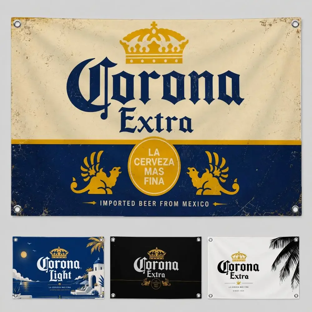 Brand Corona Extra Flags Home Yard & Garden Decor Banner - Indoor Outdoor Wall Hanging Flag