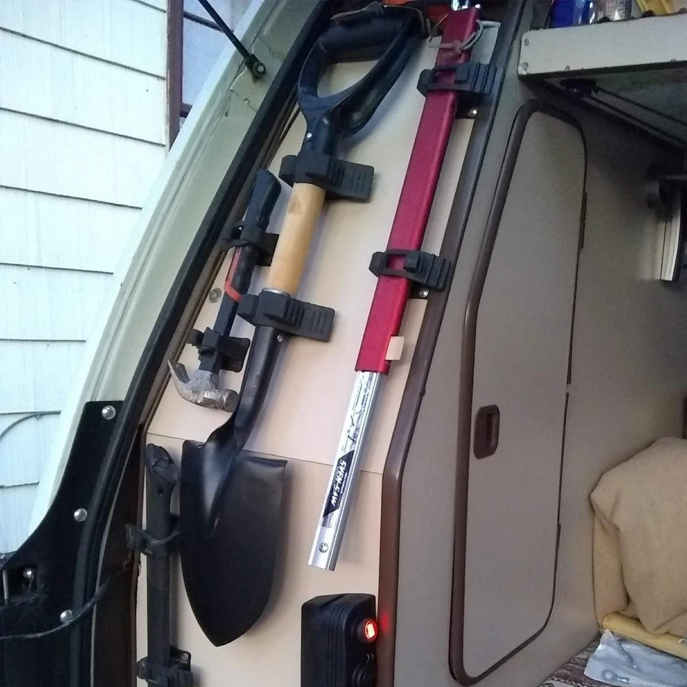 ملحقات RV حارس مقبض المشبك المطاطي يناسب قطر 1-1.5 بوصة. حامل مجرفة حامل قضيب الصيد كليب سقف قوس منظم السيارات #3