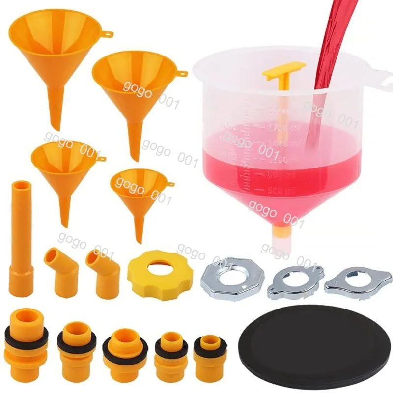 15-piece set of antifreeze funnels, car plastic funnels