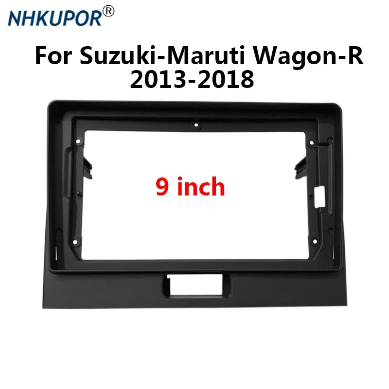 Car Radio Fascia For Suzuki-Maruti Wagon-R 2013 2014 2015 2016 2017 2018 Auto Stereo Dash Panel Frame Kit Mount Trim