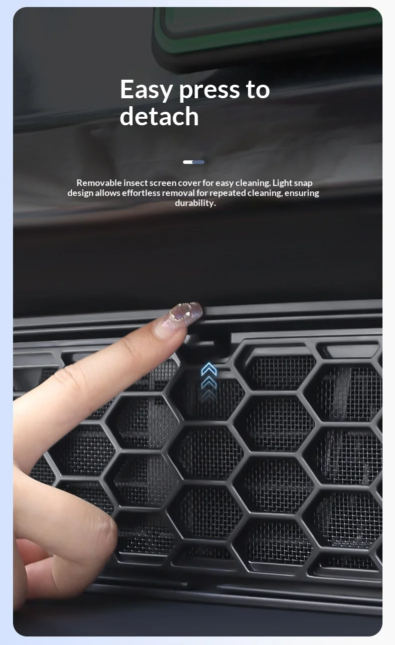 For Tesla Model 3 2026 Highland Model YL Y Juniper Launch Front Bumper Grill Mesh Air Inlet Vent Cover Grille Anti-insect Net