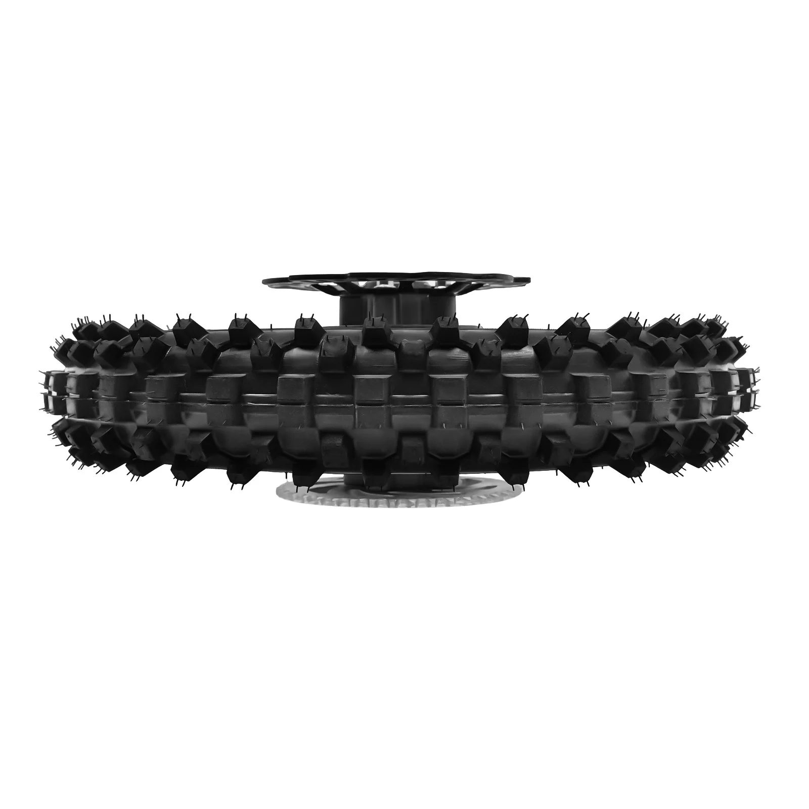 حفرة الطين دراجة قرد صغيرة 80/100-12 مجموعة الإطارات والحافة مع الأنبوب الداخلي - حافة فرامل قرصية للعجلة الخلفية مقاس 18.5 بوصة #3