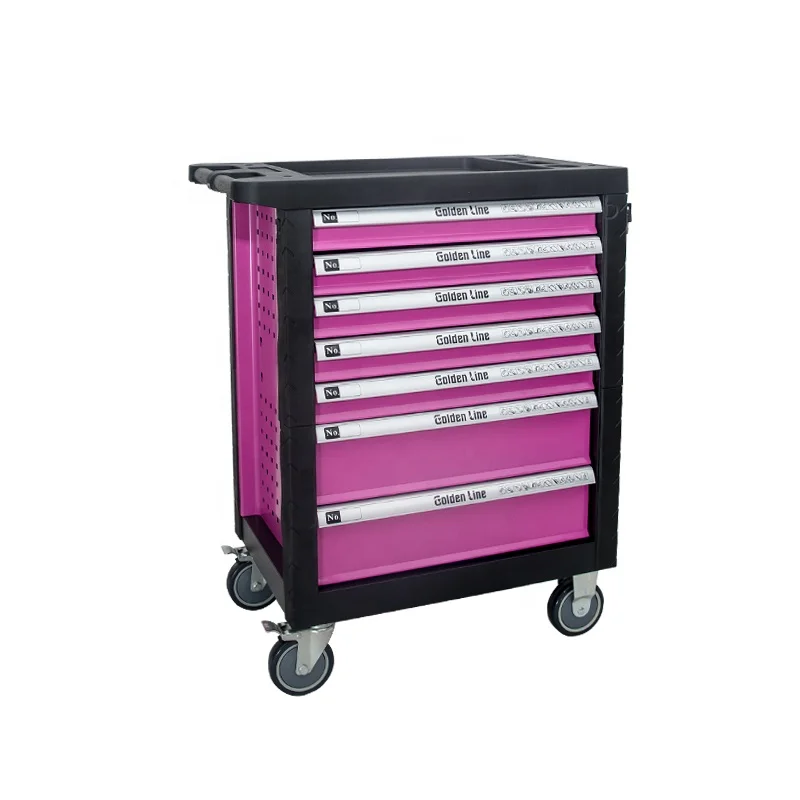 2025Four Drawer Tool Cabinet Workshop Tool Trolley Auto Repair Tool Box for Garage Storage
