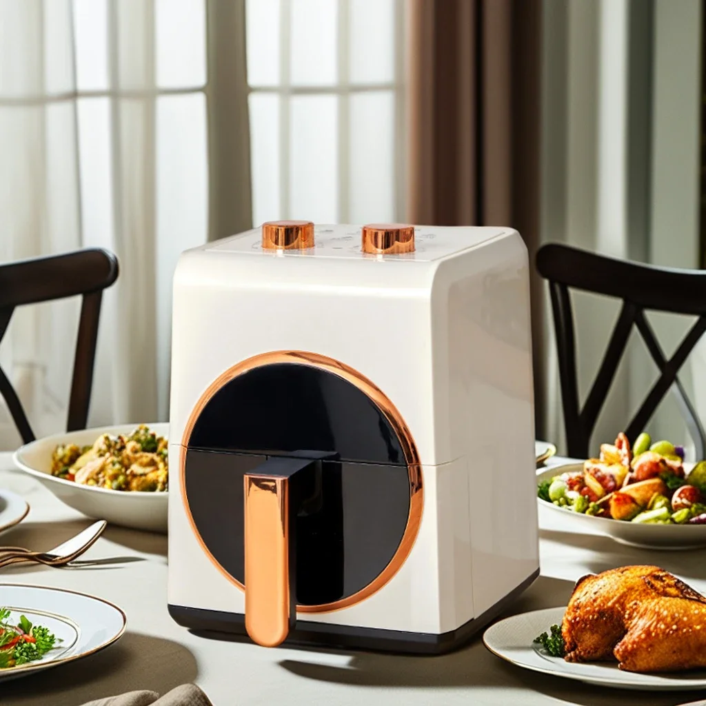 Large 4.5L Capacity Double Knob  friteuse air Oven for Household Kitchen for Fried Chicken Preparation