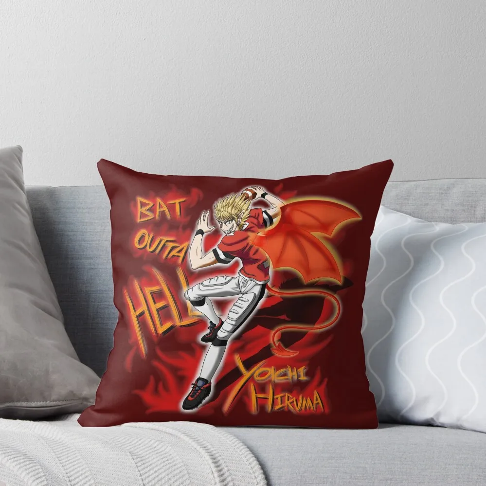 Bat Outta Hell (Hiruma Yoichi) - BGflame Throw Pillow Pillowcases Bed Cushions Decorative pillow case pillow