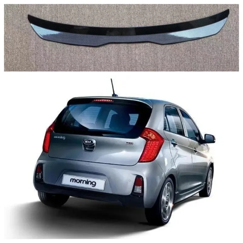 Rear Roof Lip Spoiler For KIA Morning Picanto Window Spoiler Gloss Black Accessories ABS Plastic Car Rear Trunk Wing